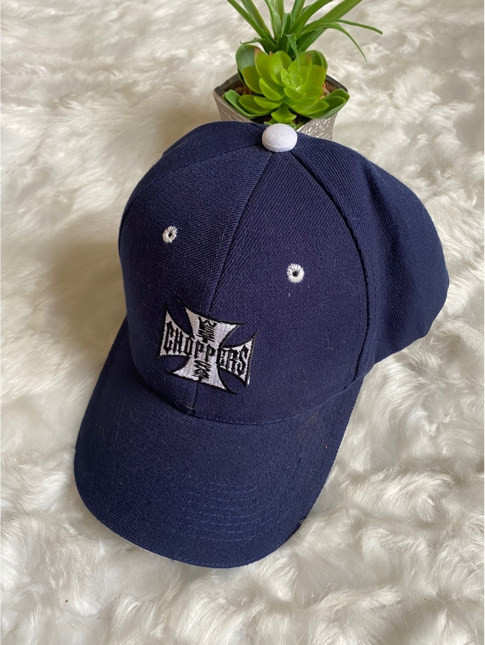West Coast Choppers Navy Blue Embroidered Baseball Cap